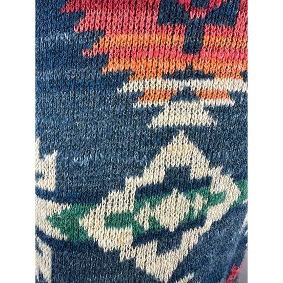 Ralph Lauren x Denim & Supply Southwest Aztec Top Lightweight Sweater Women's XL - Picture 10 of 12